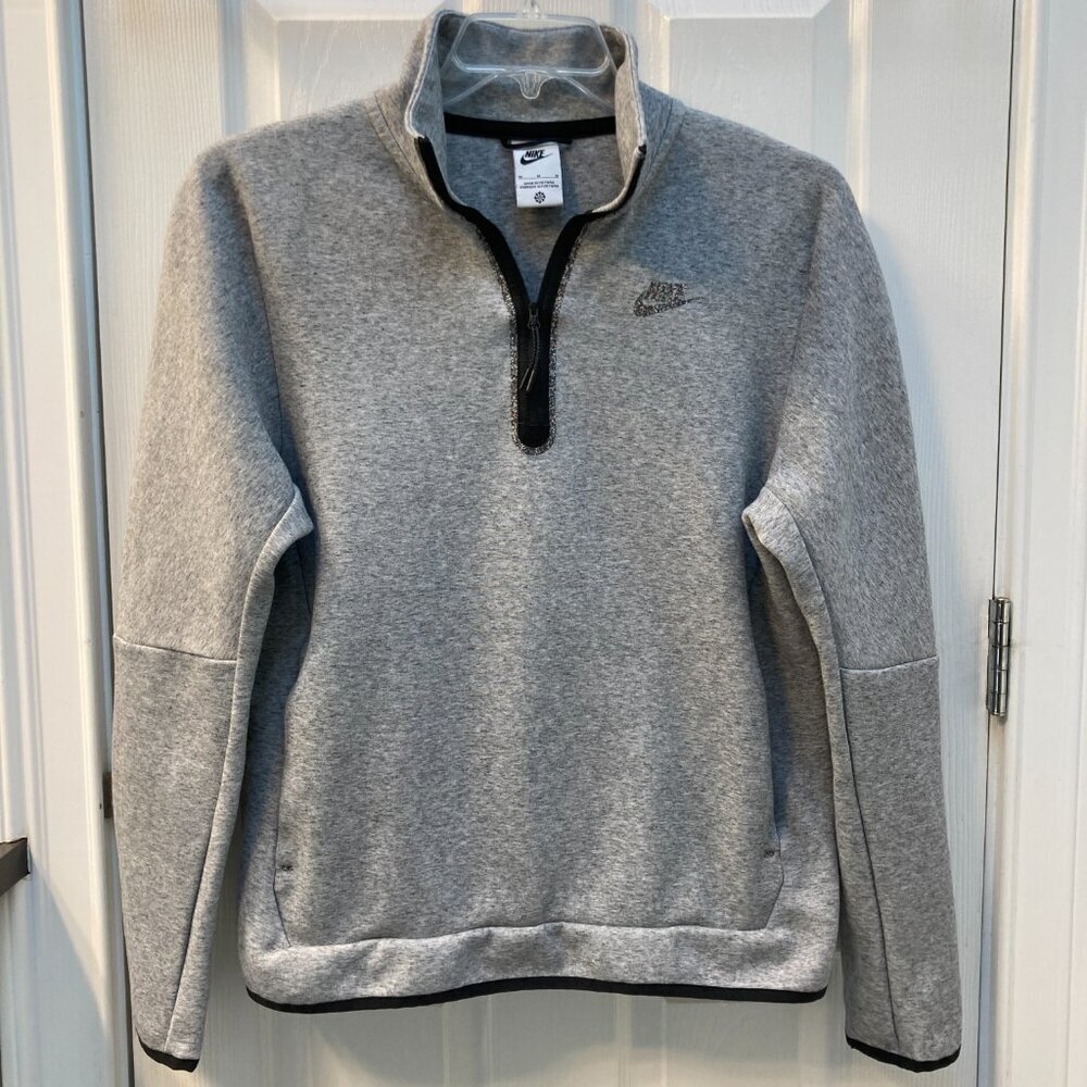 Nike Gray Quarter-Zip Pullover Sweatshirt